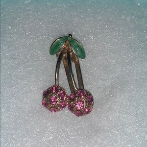 Vintage cherry hair clip